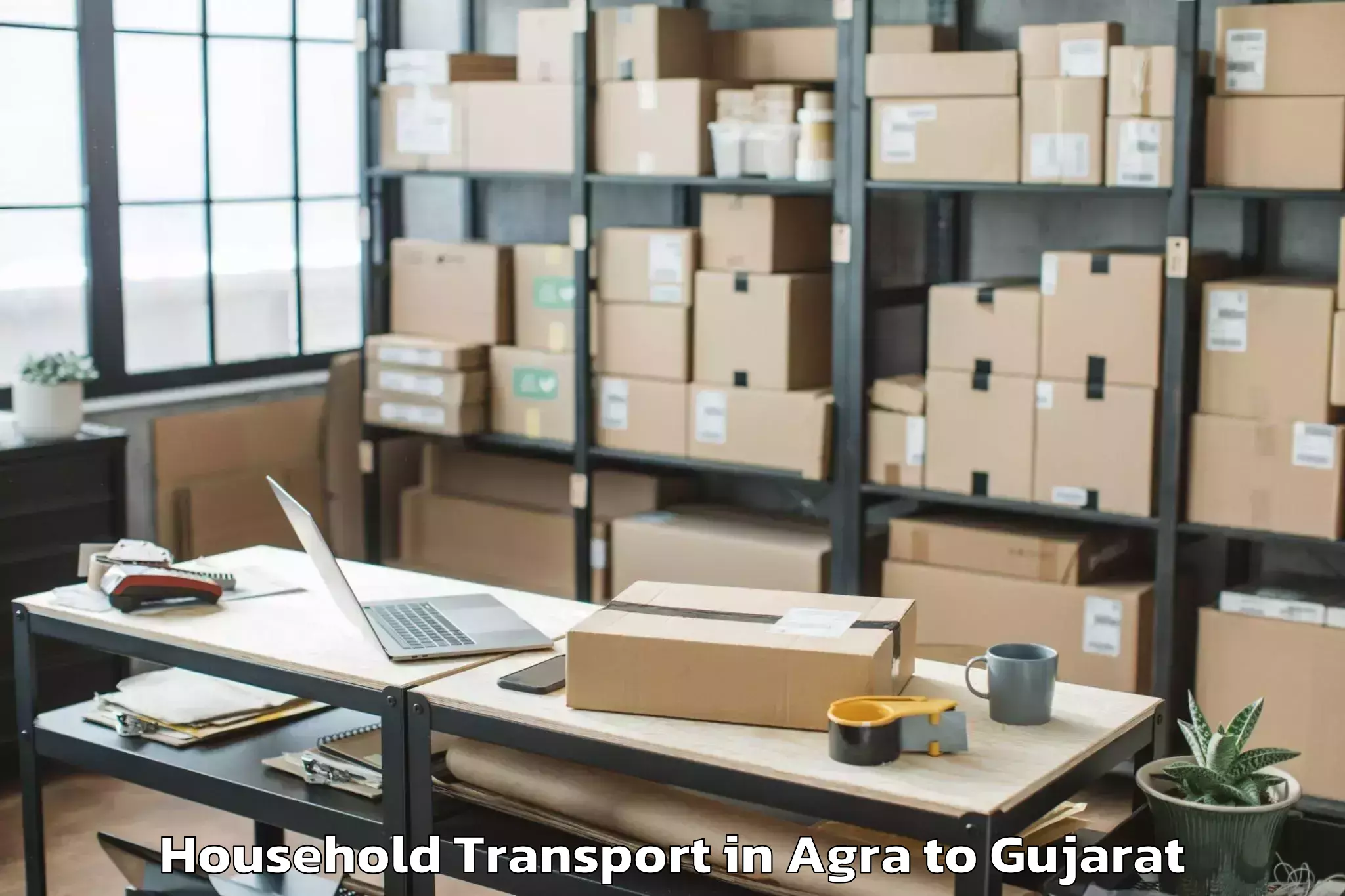 Reliable Agra to Vyara Household Transport